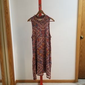 Anthropology Maeve Geometric Print Sleeveless Dress